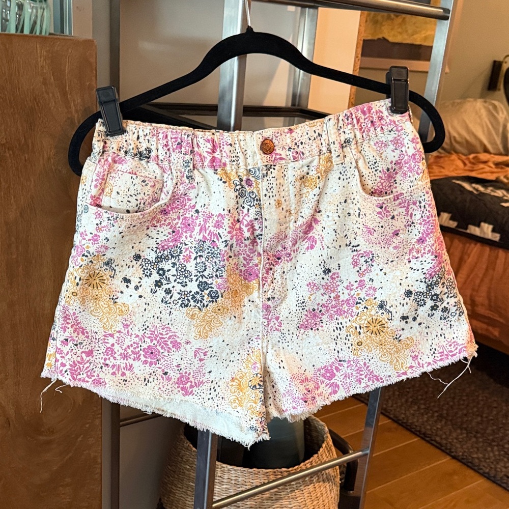 Pilcro Printed Denim Shorts